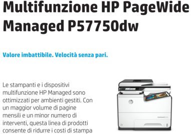 NOLEGGIO STAMPANTE MULTIFUNZIONE HP P57750DW -