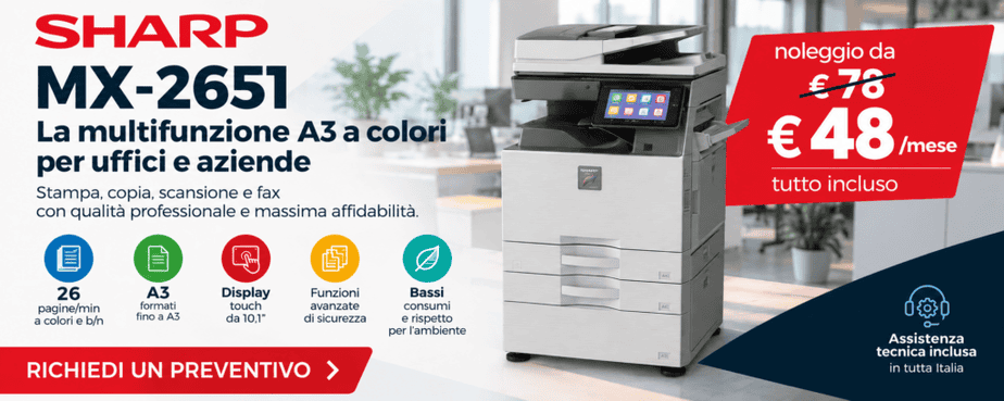 Promozione Sharp MX-2651 per uffici Promozione Sharp MX-2651 per uffici