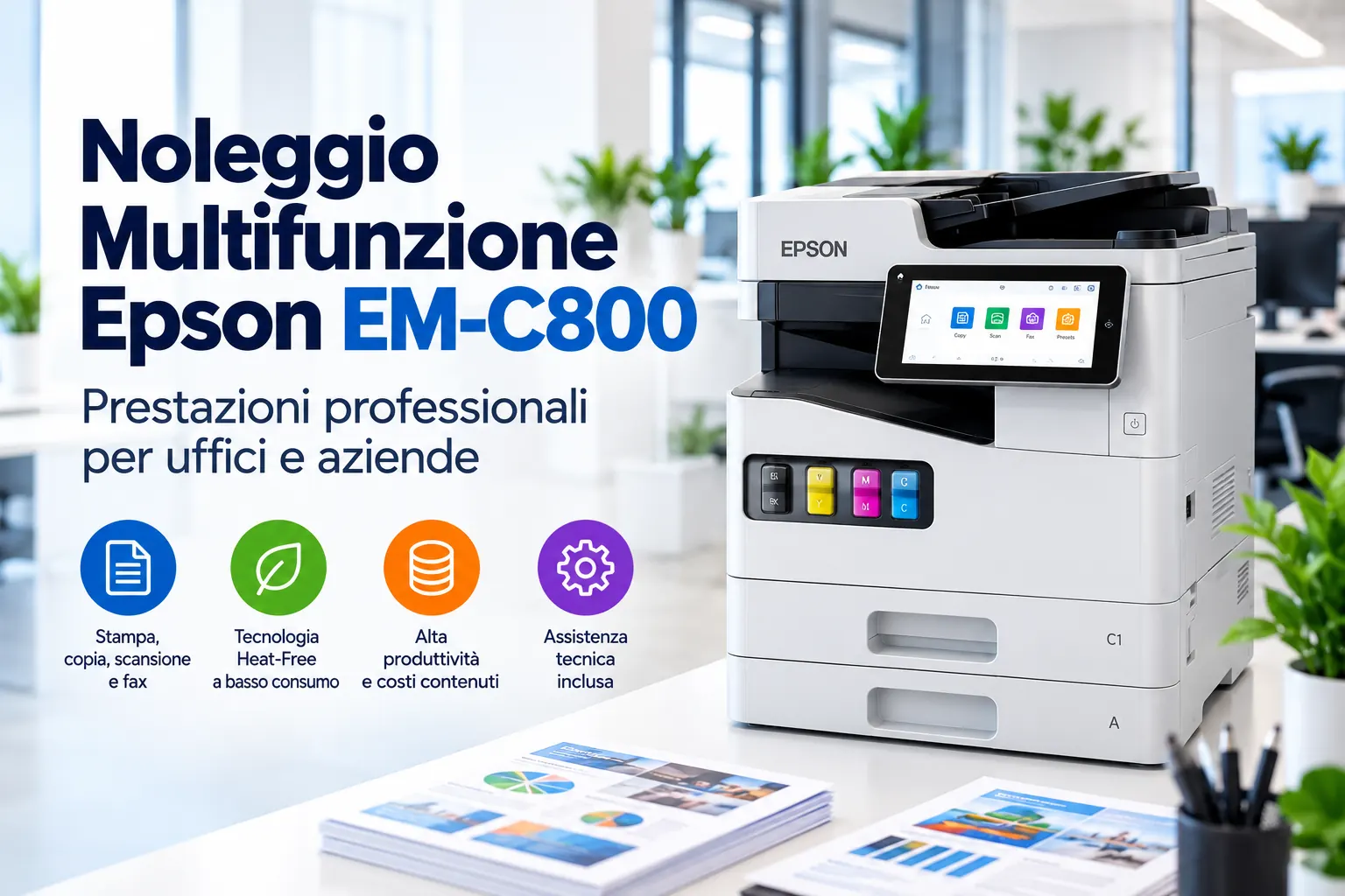 Noleggio multifunzione Epson EM-C800 per uffici e aziende