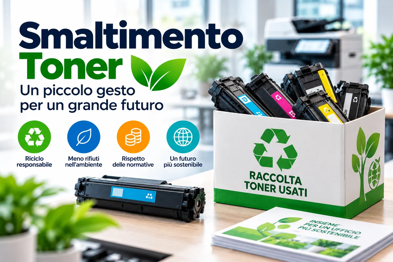 Smaltimento toner e raccolta cartucce esauste